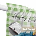 thumbnail image 4 of Green Plaid Easter Swag Curtains for Kitchen/Bedroom/Living Room, Blue Truck Spring Floral Bunny Animals Scalloped Curtains 63 Inch Long, Window Swag Topper Curtains Valances 2 Panels Set 36"x63", 4 of 8