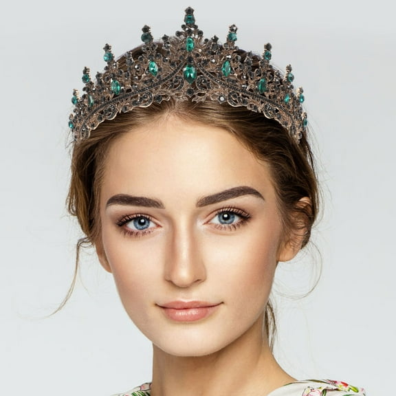 GOOHOCHY Crown for Wedding Bridal Tiara Rhinestone Crown Shiny 1 Piece