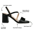 thumbnail image 5 of Journee Womens Lirryc Open Square Toe Block Heel Sandals, Widths Available, 5 of 10