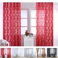 thumbnail image 2 of Leaves Bubble Pattern Sheer Window Curtain Decorative Voile Tulle Gauze Curtain, 2 of 9