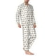 thumbnail image 2 of Balery Pugs Pijama para Hombre de Dos Piezas con Manga Larga, Conjunto de Dormir y Descanso Suave con Bolsillos-Small, 2 of 7