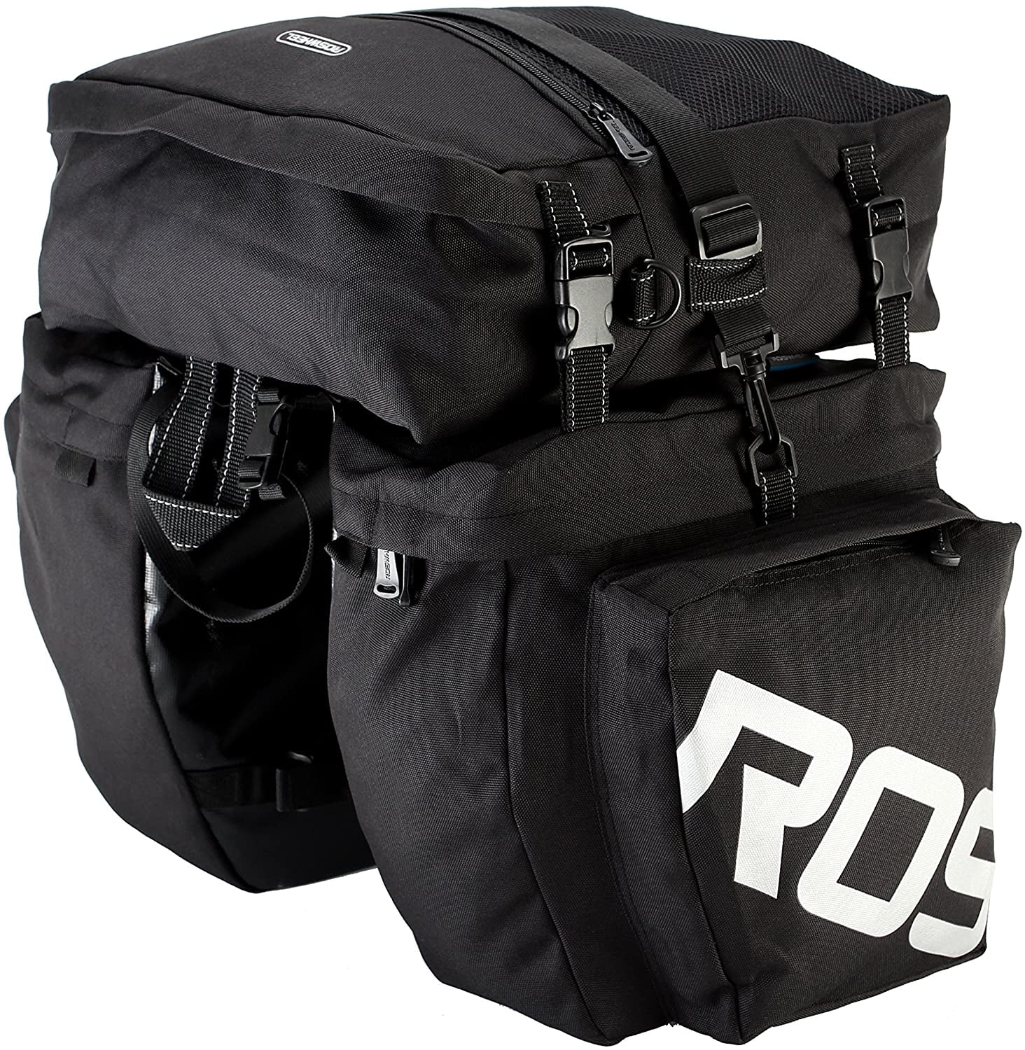 Roswheel 142 3 In 1 Multifunction Bike Bicycle Rear Rack Panniers Back Seat Cargo Trunk Black Materials 1000d Reinforce Polyester With Pu Coating By Visit The Roswheel Store Walmart Com