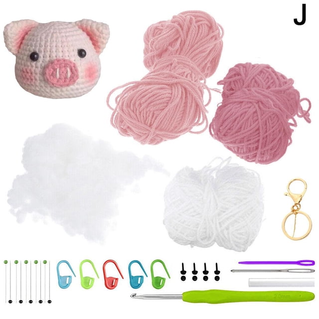 Pig Animals Crochet Craft Art Tool Crochet Kit Beginners Desk Topper Home Dec C2 A8A0