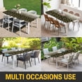 thumbnail image 5 of Yellow Geometric Table Cloths for 8 Foot Rectangle Tables, Modern Abstract Gradient Marble Patio Waterproof Elastic Fitted Tablecloths, Washable Rectangular Table Cover for Camping, 5 of 8