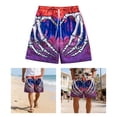 thumbnail image 2 of Lerpwige Fashion Beach Shorts Elastic Waist Quick Dry Shorts 3D Print for Men, 2 of 10