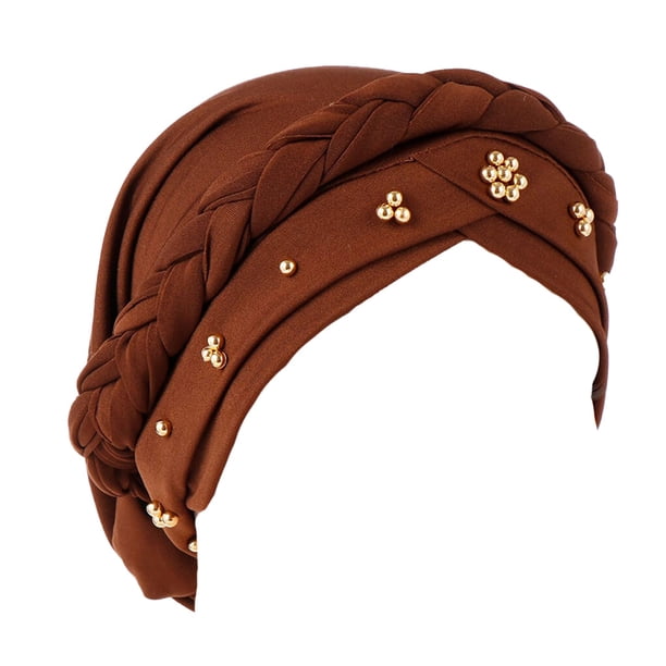 Turbante bohemio Minnieouse 4 piezas para mujer color café