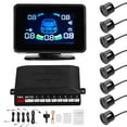 thumbnail image 1 of Riwcyla Car Parking Sensor Reversing Radars System Front & Rear Support Sound Warning/Buzzer/Mute with 8 Parking Sensors Distance Detection LCD Distance Display Volumes Adjustable, 1 of 6