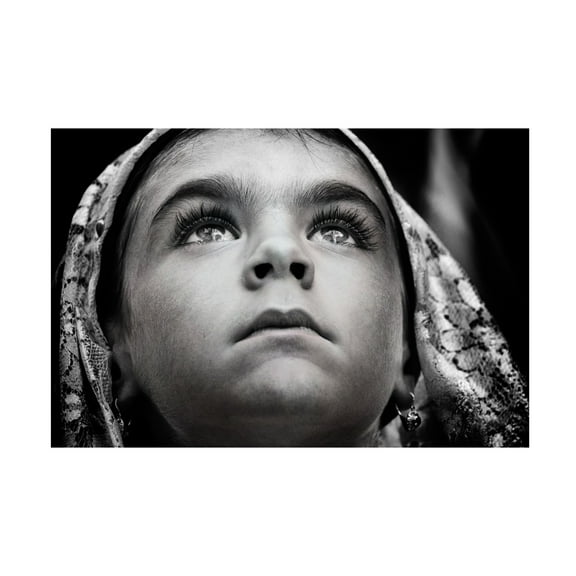 Trademark Fine Art Giovanni Cavalli Girl With Sardinian Traditional Veil Canvas Wall Art