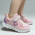 thumbnail image 6 of Ticikt Girls Lightweight Mesh Sneakers with Heart Print Breathable for School & Casual Wear,Pink, 6 of 9