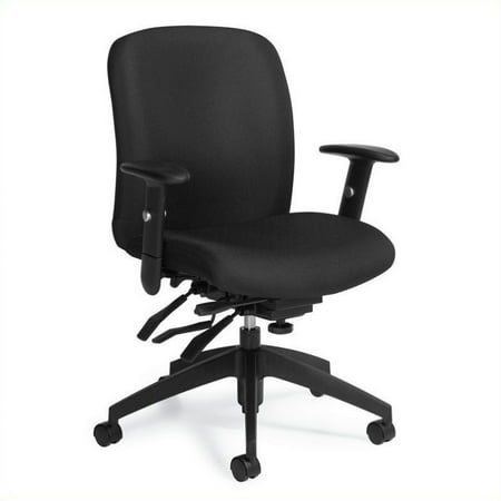 - Global Truform Medium Back Multi Tilter Office Chair in Ebony