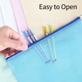 thumbnail image 4 of WWW A5 Plastic Zip Wallets Folder, 10PCS Mesh Zipper Pouch Document Wallet, A5 Zipper File Folders, Zip Lock Bags for School Office Household Travel Supplies, 4 of 7