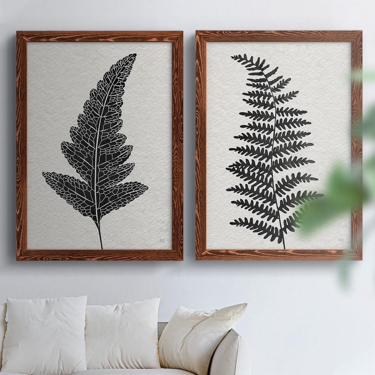 Forest Fern I - Premium Framed Canvas 2 Piece Set - Ready to Hang
