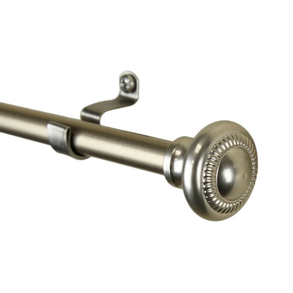 Rod Desyne Pennant 7 by 16" Cafe Curtain Rod Extends - Satin Nickel