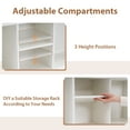 thumbnail image 3 of JOIVI Desktop Bookshelf, Countertop Storage Organizer Rack, Desk Hutch with 5 Shelves for Computer Desk, 3-Tier Desktop Display Organizer Rack for Office Dorm, White, 3 of 9
