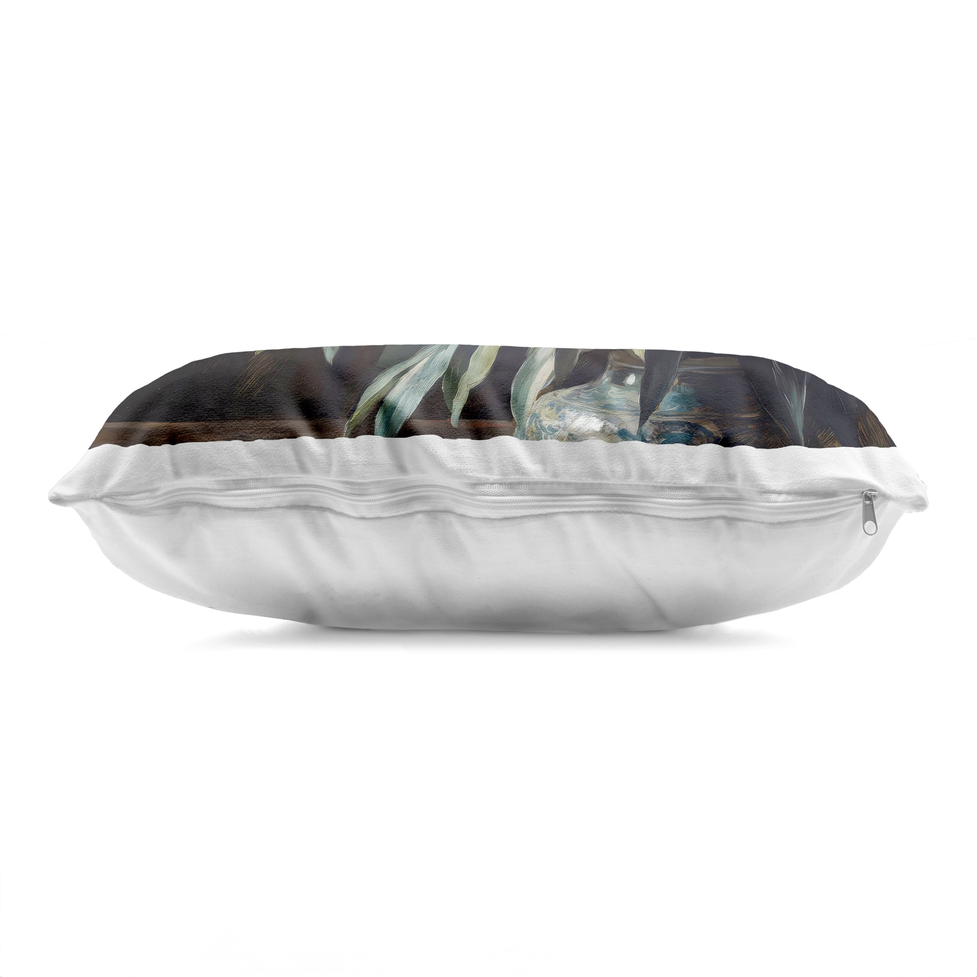 Stupell Industries Large Moody White Floral Decorative Printed Throw Pillow, design by Petal Prints Design, 14 x 7 x 20