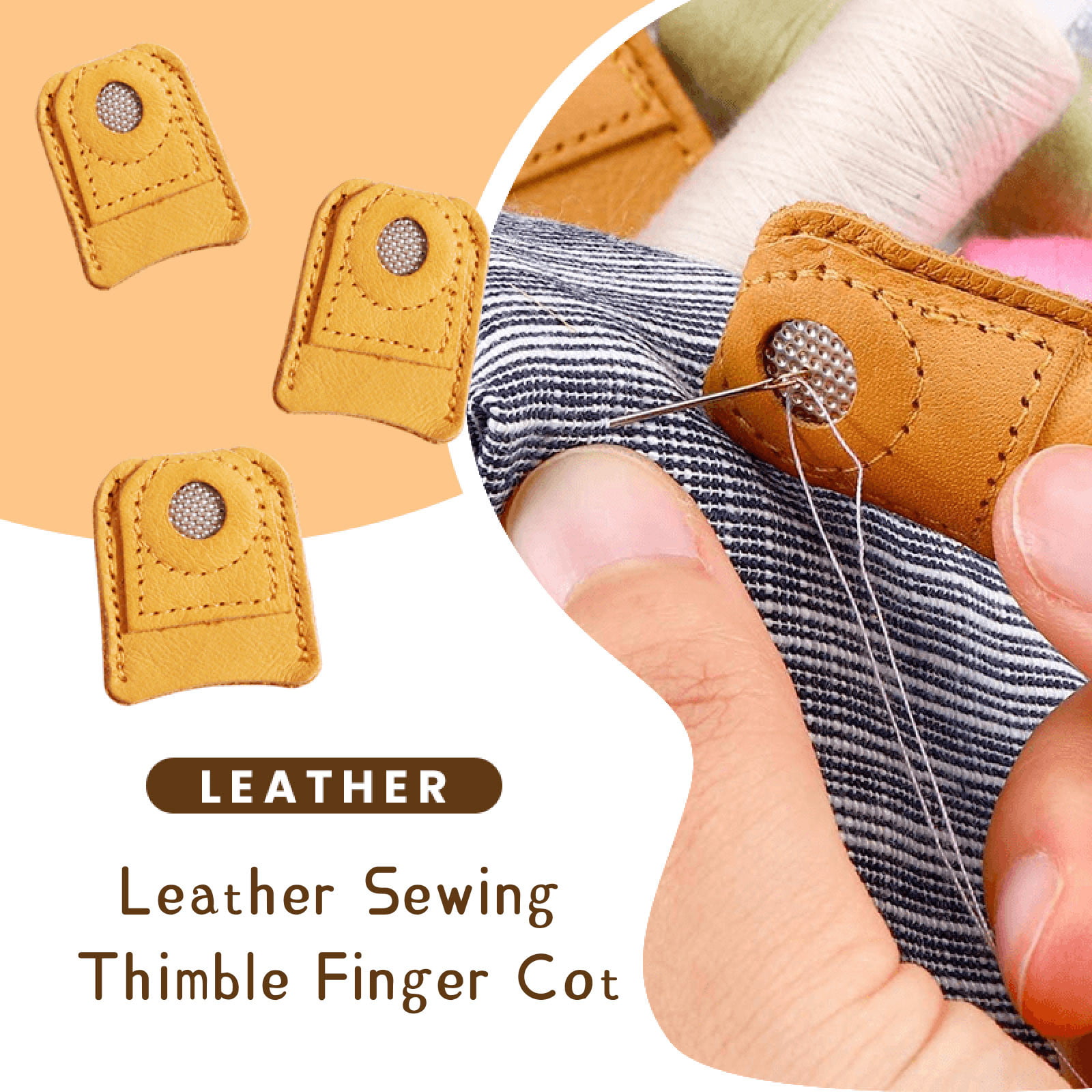Sew Easy Quilters Comfortable Leather Thimble 