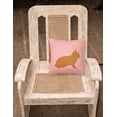 thumbnail image 2 of Carolines Treasures BB7969PW1414 Rex Rabbit Pink Check Fabric Decorative Pillow, 14 x 14 in., 2 of 4