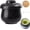 Black, variant on Vintage Ceramic Egg Steaming Cups with Lids Set, Multipurpose Cookware for Steaming Eggs/Soup/Pudding, Tableware for Home Kitchen