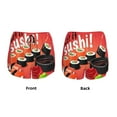 thumbnail image 6 of Goofa Sushi Printed Women 2 in 1 Running Shorts,Quick Dry Athletic Workout Shorts,High Waisted Athletic Shorts with Liner Pockets-, 6 of 9