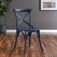 thumbnail image 4 of Maklaine Contemporary Elm Wood Dining Side Chair in Midnight Blue Finish, 4 of 9