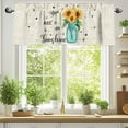thumbnail image 2 of You Are My Sunshine Valances for Windows, 42 x 12in, Retro Sunflower Bee Farm Rod Pocket Kitchen Valance Curtain Light Filtering Window Treatments for Living Room Bedroom, 1 Panel, 2 of 7