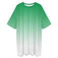thumbnail image 3 of Aesthetic Dark Green And White Gradient Sleepshirts For Sleeping Travels Loose Sleepdress Pajama Dress Soft Nightdress Sleepwear, 3 of 7