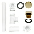 thumbnail image 6 of Westbrass Sch. 40 PVC Bathtub Assembly with Tip-Toe Drain and No-Hole Overflow, Polished Brass, 6 of 15