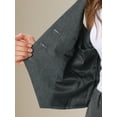 thumbnail image 5 of INSPIRE CHIC Women's Dressy Office V-Neck Button-Down Sleeveless Cropped Vest XS Gray, 5 of 6