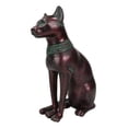 thumbnail image 6 of Egyptian Goddess Bastet Cat Sitting Figurine In Rustic Aged Bronze Patina Finish, 6 of 8