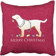 thumbnail image 1 of Decorative Throw Pillow Cover Square Size 20x20 Inches Holiday Yellow Labrador Retriever Merry Christmas Design Pillowcase with Hidden Zipper Decor Cushion Gift for Holiday Sofa Bed, 1 of 6