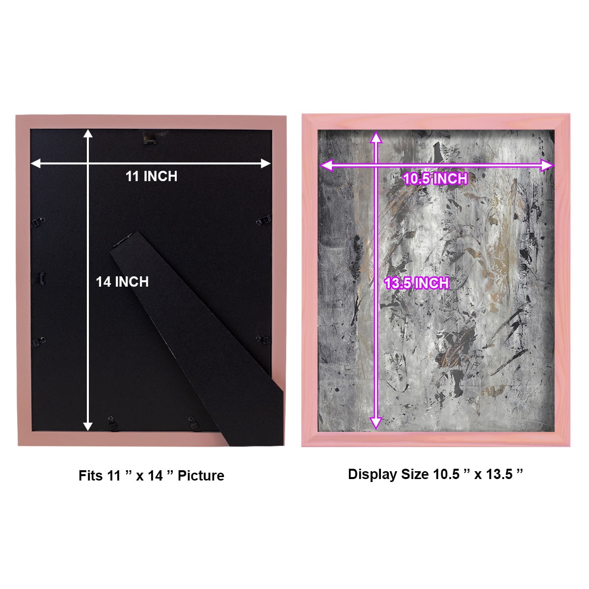 Ancient Marks II - Framed Print w/glass - Sunset Pink