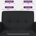thumbnail image 7 of LAZZO Tufted Accent Chair, Mid Century Modern Upholstered Arm Chair for Living Room, Black, 7 of 7