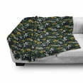 thumbnail image 2 of Floral Soft Flannel Fleece Throw Blanket, Nature Pattern with Leaves Daisy and Poppies, Cozy Plush for Indoor and Outdoor Use, 70" x 90", Charcoal Grey Multicolor, by Ambesonne, 2 of 5