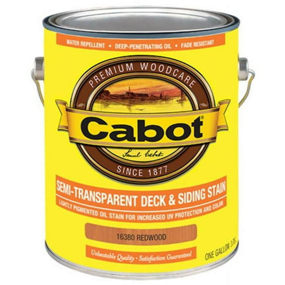 Cabot Samuel 16380-07 Gallon Redwood Semi-Transparent Deck & Siding Stain