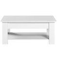thumbnail image 2 of Yaheetech Lift Top Coffee Table with Hidden Compartment and Open Shelf, White, 2 of 7