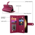 thumbnail image 3 of for Samsung Galaxy S22 Wallet Case with Crossbody Strap &  Card Holder, Fashion Flip PU Leather Magnetic Clasp Cover for Women Men, Zipper Pocket Purse Phone Case for Samsung Galaxy S22, Red, 3 of 9