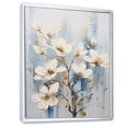 thumbnail image 2 of Designart "Blooming White And Blue Magnolias IV" Magnolias Floater Framed Wall Art Prints, 2 of 5