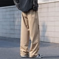 thumbnail image 4 of Blmnix Cargo Men Pants Travel Pants Low Waisted Carpenter Pants Baggy Pant Yellow Long Straight-Leg Mens Pants Casual,L, 4 of 6