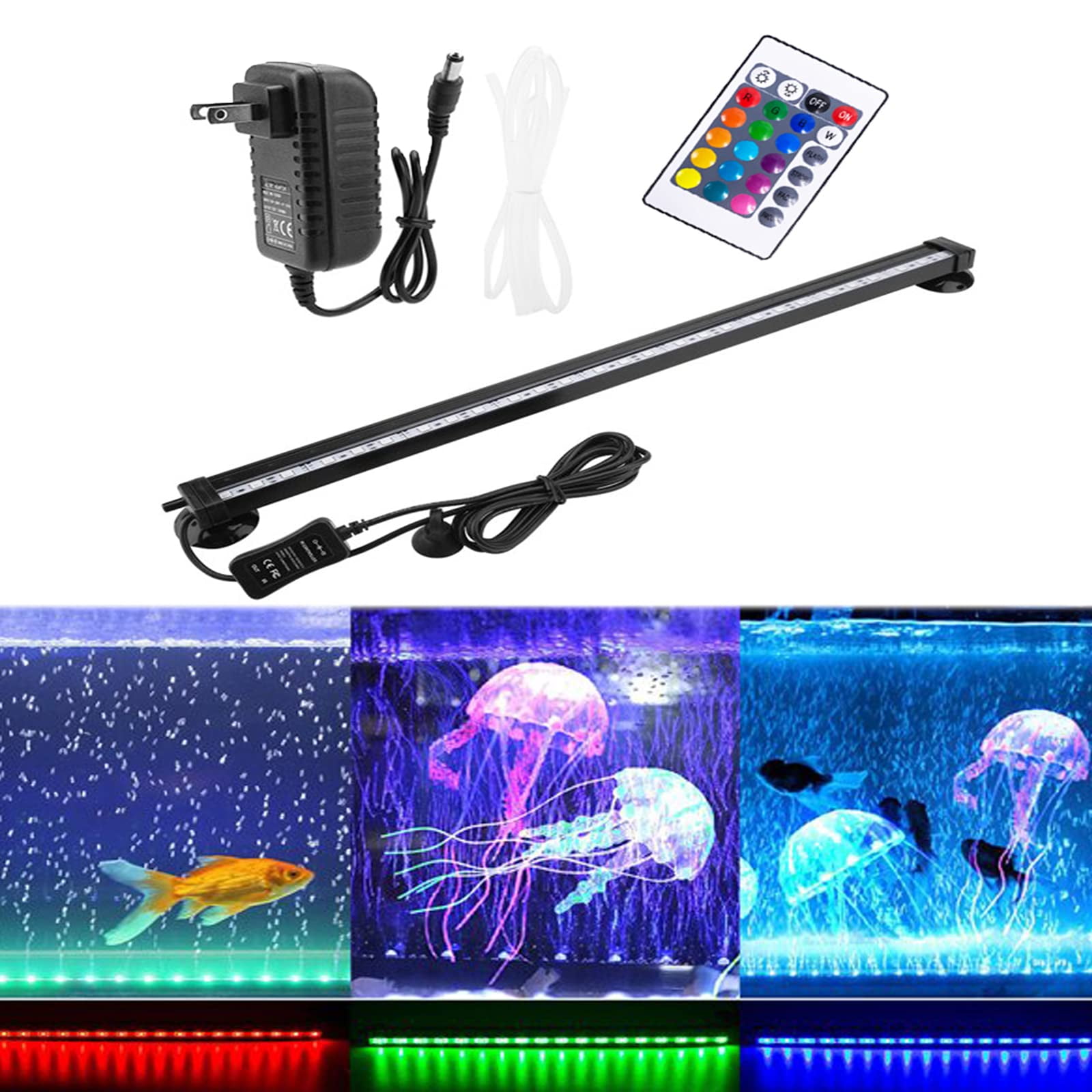 HCDMRE LED Air Bubble Light Aquarium Lamp Underwater Submersible Fish
