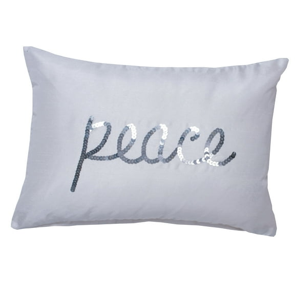 Vickerman Decorative 14" x 20" Sequin Peace Pillow