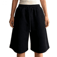 thumbnail image 2 of Mitankcoo Women's Athletic Bermuda Shorts - Drawstring Wide-Leg Pant - Workout Running Casual Short Pants, 2 of 5