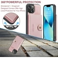 thumbnail image 4 of Case for iPhone 14 6.1 inch 2022, Detachable Magnetic Wallet Credit Card Cash Slot Case Cover Support Wireless Charging Functional Kickstand Compatible with iPhone 14 2022 (Pink), 4 of 15