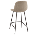 thumbnail image 4 of Bouclair Beige Fabric and Metal Bar Stool, 4 of 8