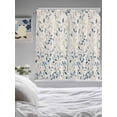 thumbnail image 3 of Bedroom Curtains 63 Inches length, Blue Botanical Window Treatment Curtain Drapes, Farmhouse Spring Summer Plant Rod Pocket Curtain Panels for Living Room Kitchen, 42"x63", 2 Panels, 3 of 7