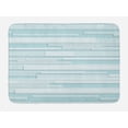 thumbnail image 1 of Minimalist Bath Mat, Soft Colored Fractal Geometric Wall like Pieces Modern Art Pattern Print, Non-Slip Plush Mat Bathroom Kitchen Laundry Room Decor, 29.5 X 17.5 Inches, Sky Blue White, Ambesonne, 1 of 2