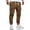 Khaki #65, variant on Evdexr Cargo Pant for Men Chinos Tactical Sweatpants Drawstring Skinny Hiking Joggers Lightweight Stretch Multi Pockets Casual Trousers with Pockets Khaki L