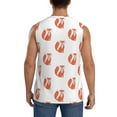 thumbnail image 4 of Fotbe Men's Orange Fox Print Men's Sleeveless Muscle Tank Tops Casual T-Shirts for Gym Workout Beach-XX-Large, 4 of 8