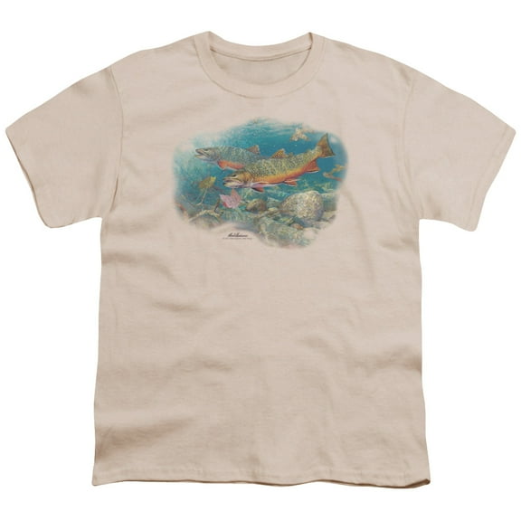 Wildlife Easy Pickings Trout S/S Youth 18/1 T-Shirt Cream