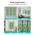 thumbnail image 6 of Window Privacy Film Country Leaf Stained Glass Window Film Decorative Sun Block Window Cover Botanical Pastoral Plant Country Window Clings Static Adhesive Sticker for Bathroom 35.4"x78.7", 6 of 7