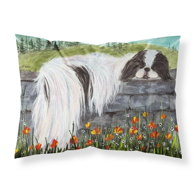 ""Caroline'S Treasures Ss8030Pillowcase Funda De Almohada Estándar De Tela Japonesa Que Absorbe La Humedad, Grande, Multicolor""